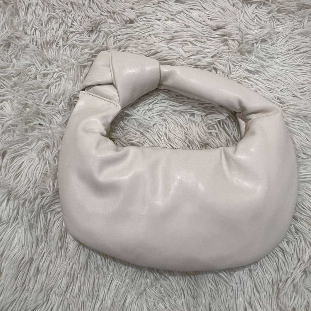 Melie Bianco Alexandra Cream Vegan Top Handle Bag